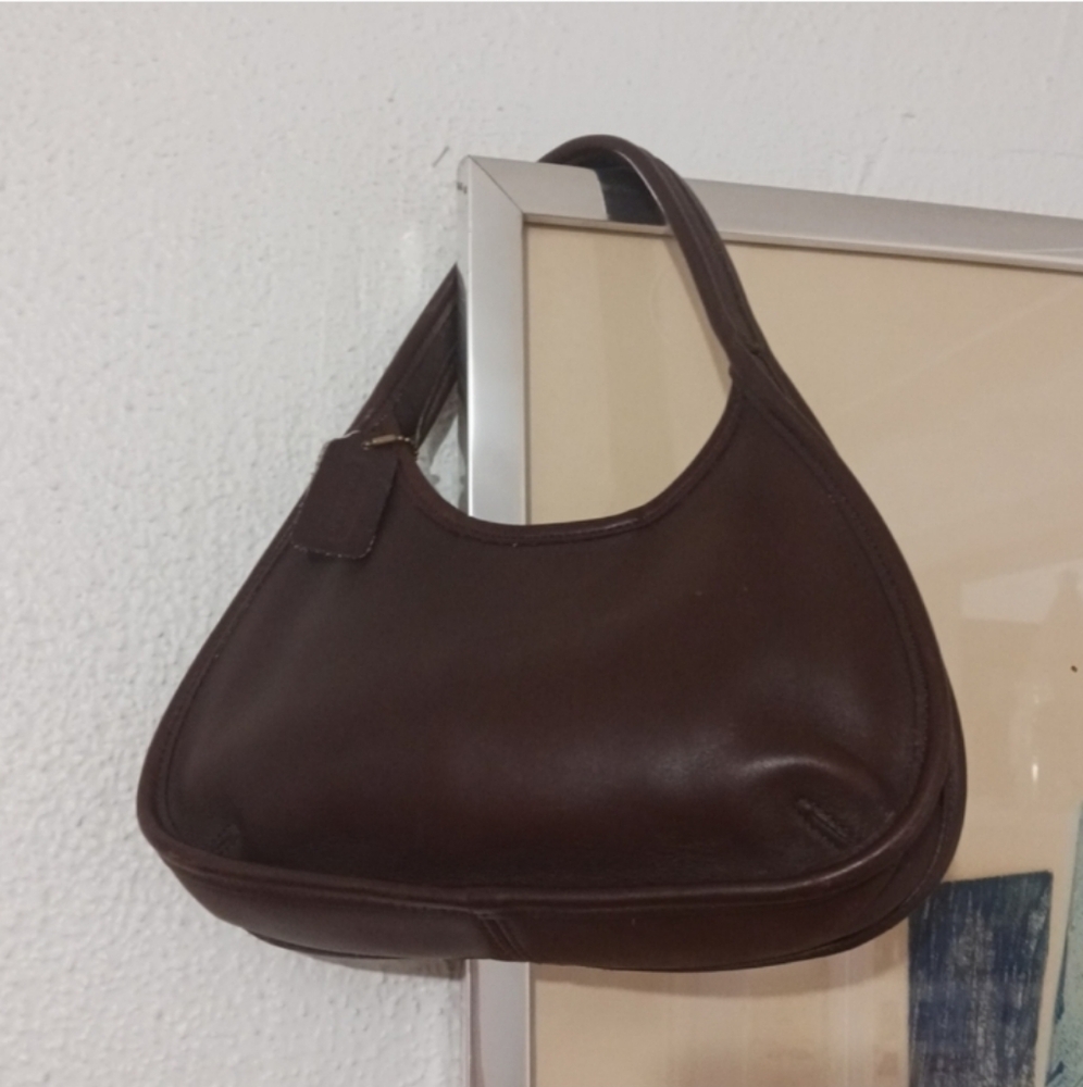 COACH 9027 ERGO MINI Satchel August 1997 brown Leather Shoulder Bag, - Picture 2 of 14
